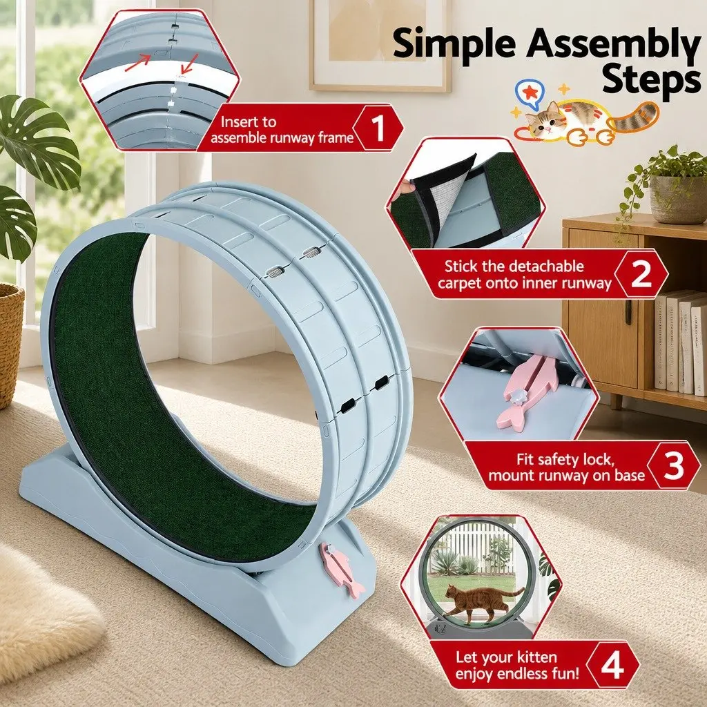 Cat Exercise Wheel Treadmill with Mute Roller