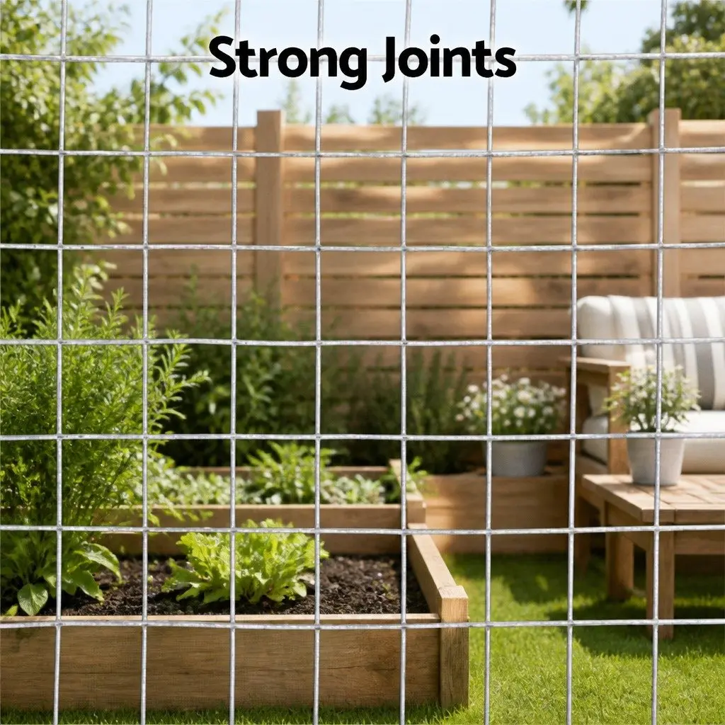 Welded Wire Mesh Fence Netting 15m x 1.2m Silver