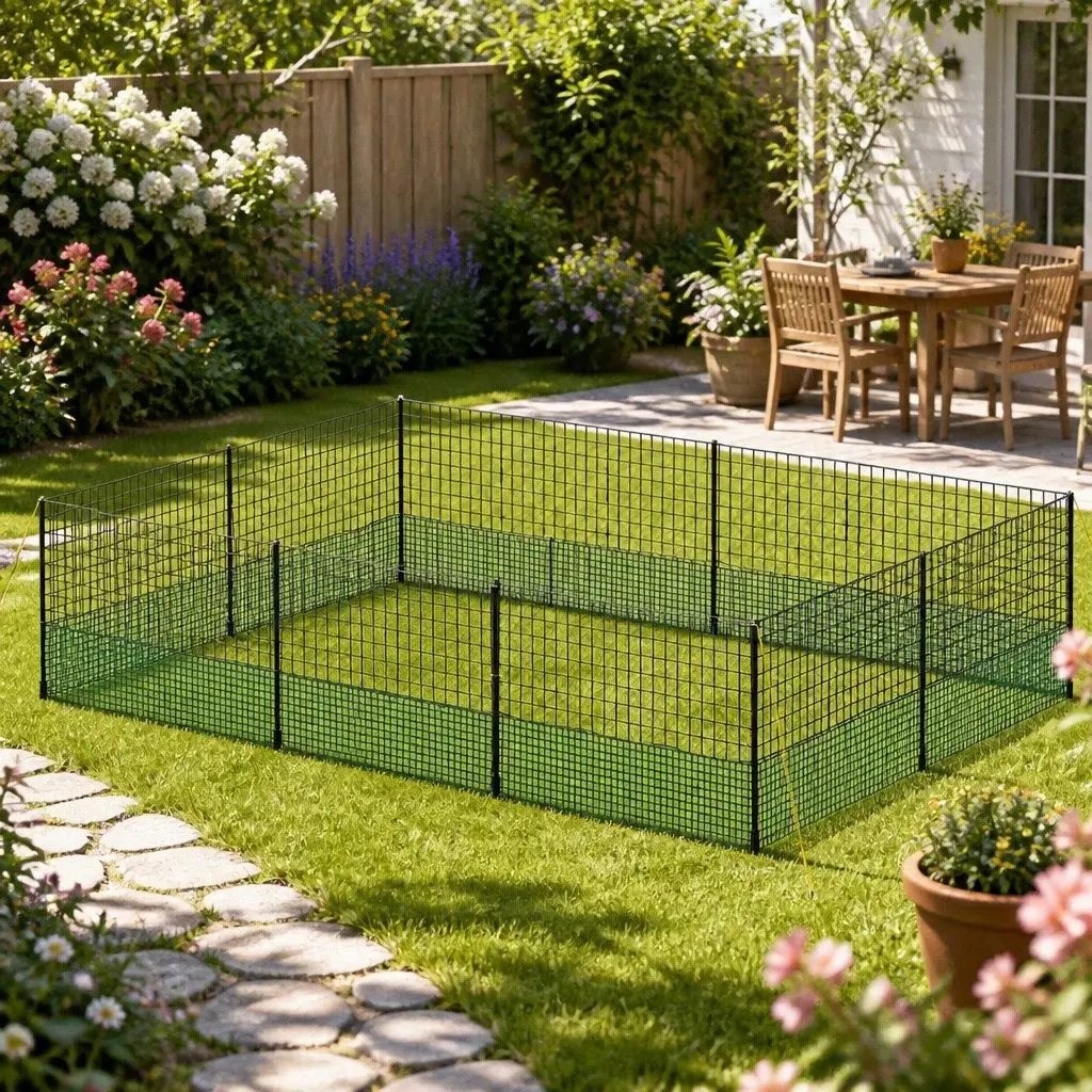 Poultry Electric Fence Net 25M x 125CM Chicken Enclosure Netting Posts Pegs