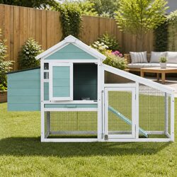 Large Wooden Chicken Coop Rabbit Hutch 150cm