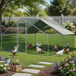 Galvanised Steel Chicken Coop Cage 3x4x2m for Poultry