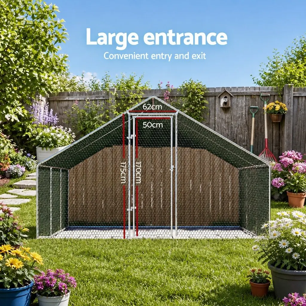 3m x 6m x 2m Chicken Coop Cage for Poultry