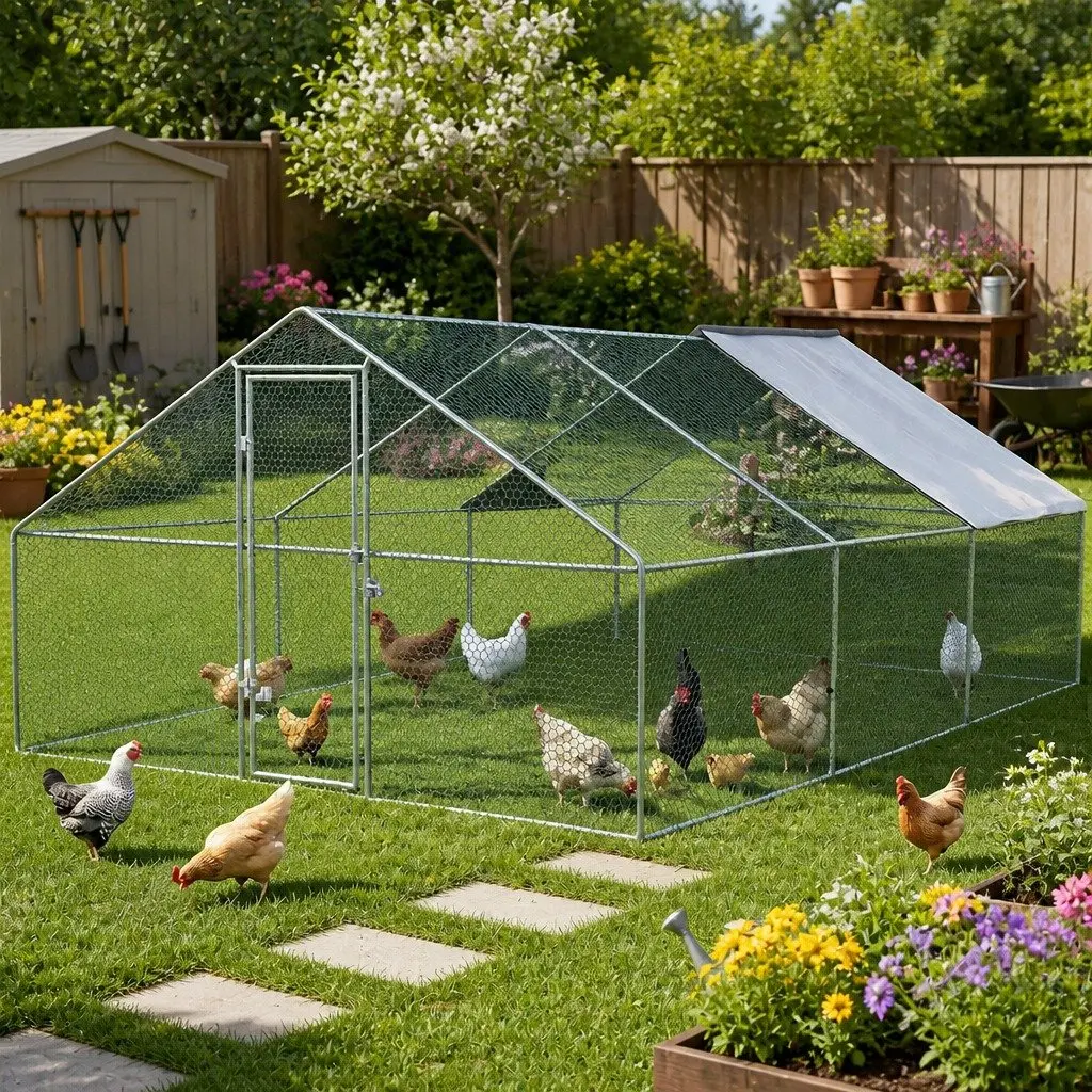 3m x 6m x 2m Chicken Coop Cage for Poultry