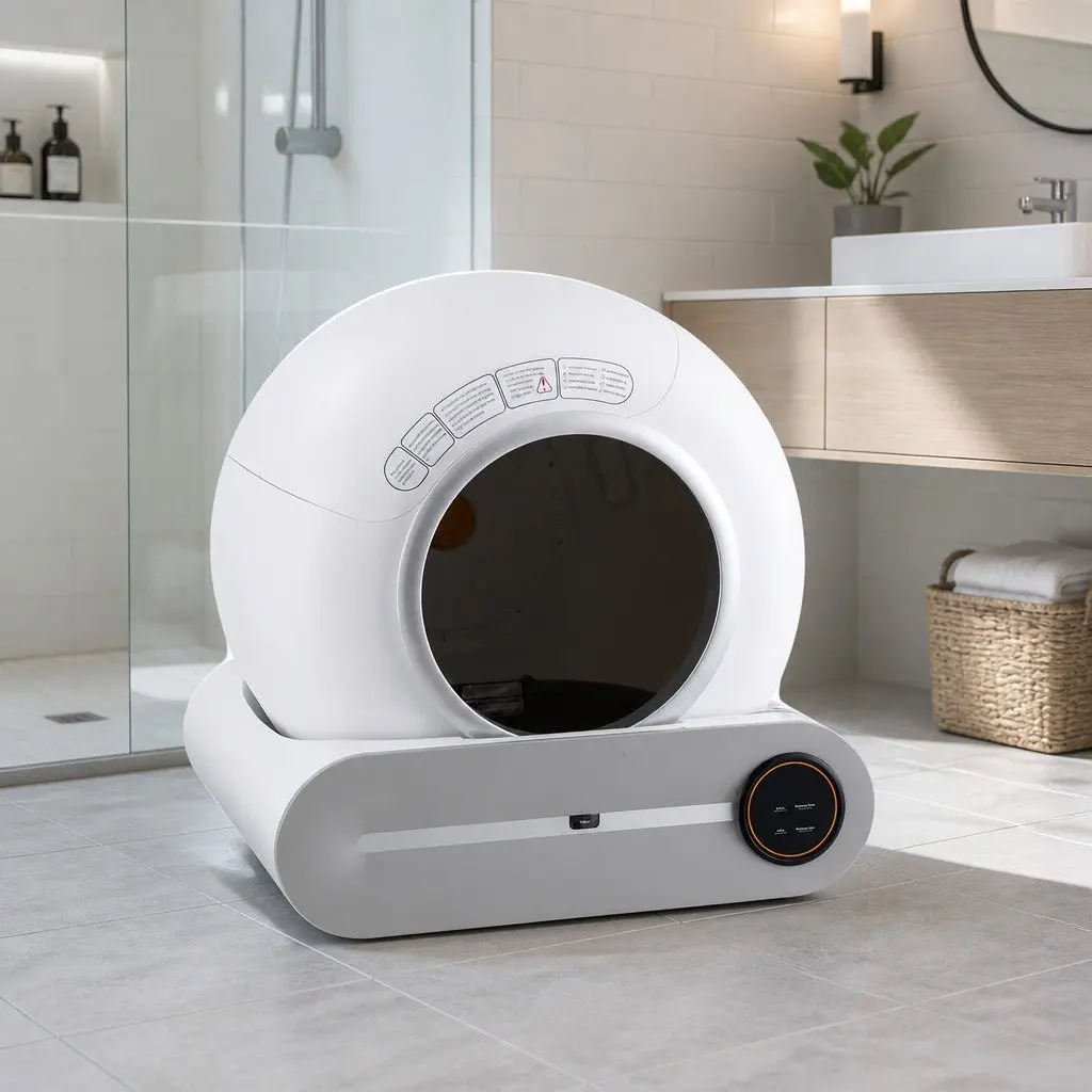 App-Controlled Automatic Cat Litter Box with 9L Capacity