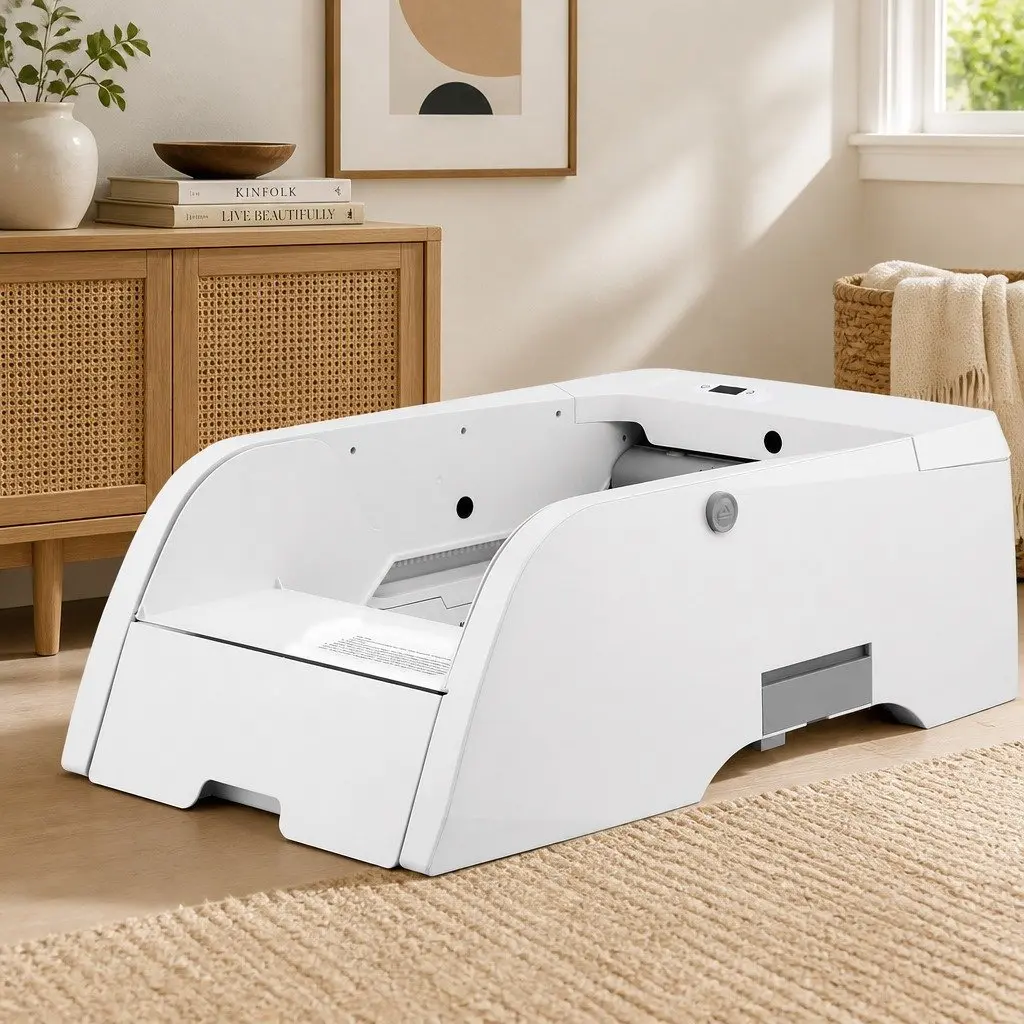 Automatic Cat Litter Box ABS 5L White