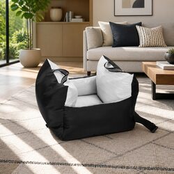 Portable Pet Bed with Safety Belt - Waterproof Dog Car Seat Booster