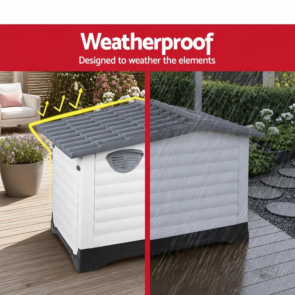 Extra Large Outdoor Dog Kennel in Grey