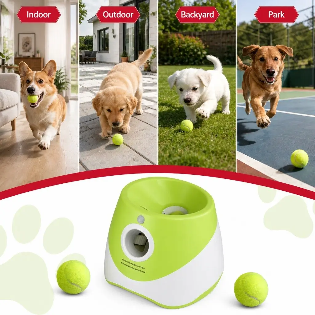 Automatic Dog Ball Launcher with 6 Balls