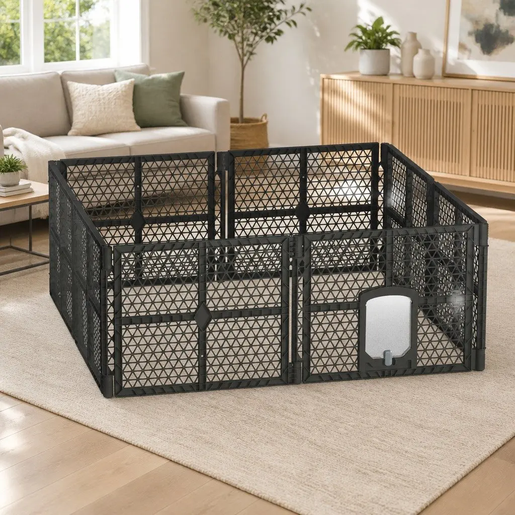 8-Panel Dog Playpen for Safe Pet Enclosure