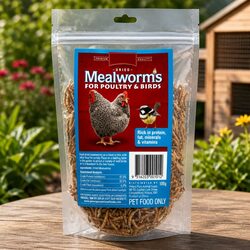 High-Quality Dried Mealworms for Poultry Birds 100g