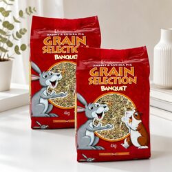 Premium Rabbit & Guinea Pig Grain Selection Food Mix 4kg x2