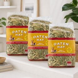 Premium Oaten Hay 1kg Small Animal Feed Natural Dried Grass x3