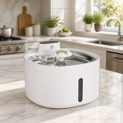 Premium Automatic Pet Water Fountain Feeder 2.6L White