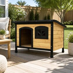 Extra Large Wooden Dog Kennel for Outdoor and Indoor Use