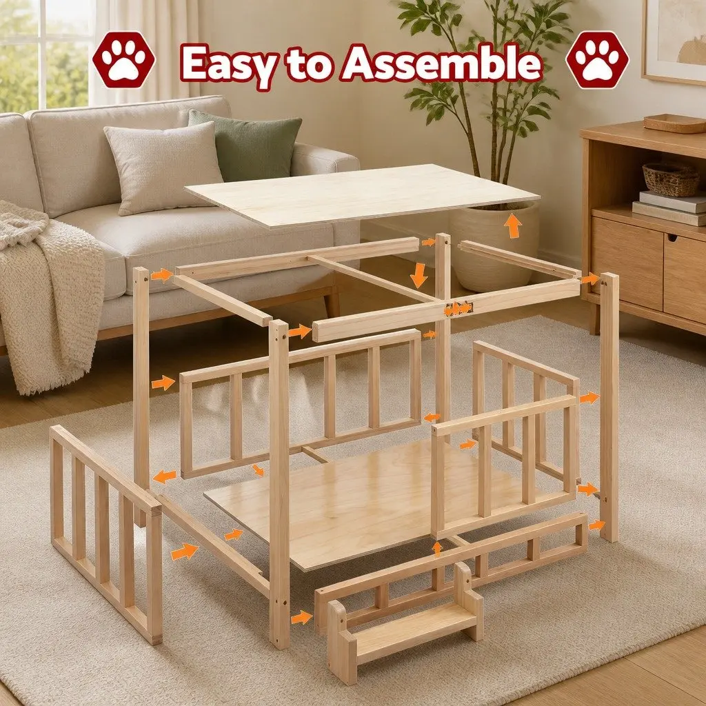 Dog Kennel Crate with Tabletop Space
