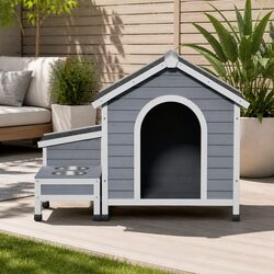 Premium Large Wooden Dog Kennel for Indoor Outdoor Use