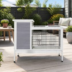 Sturdy Wooden Rabbit Hutch and Chicken Coop 97cm