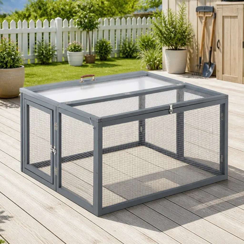 Wooden Portable Chicken Coop 110cm