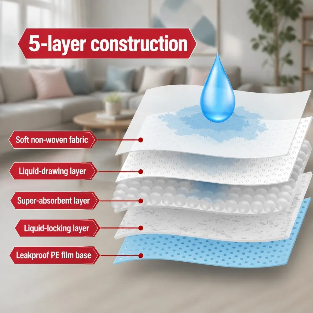 Pet Training Pads Absorbent 60x60cm Blue