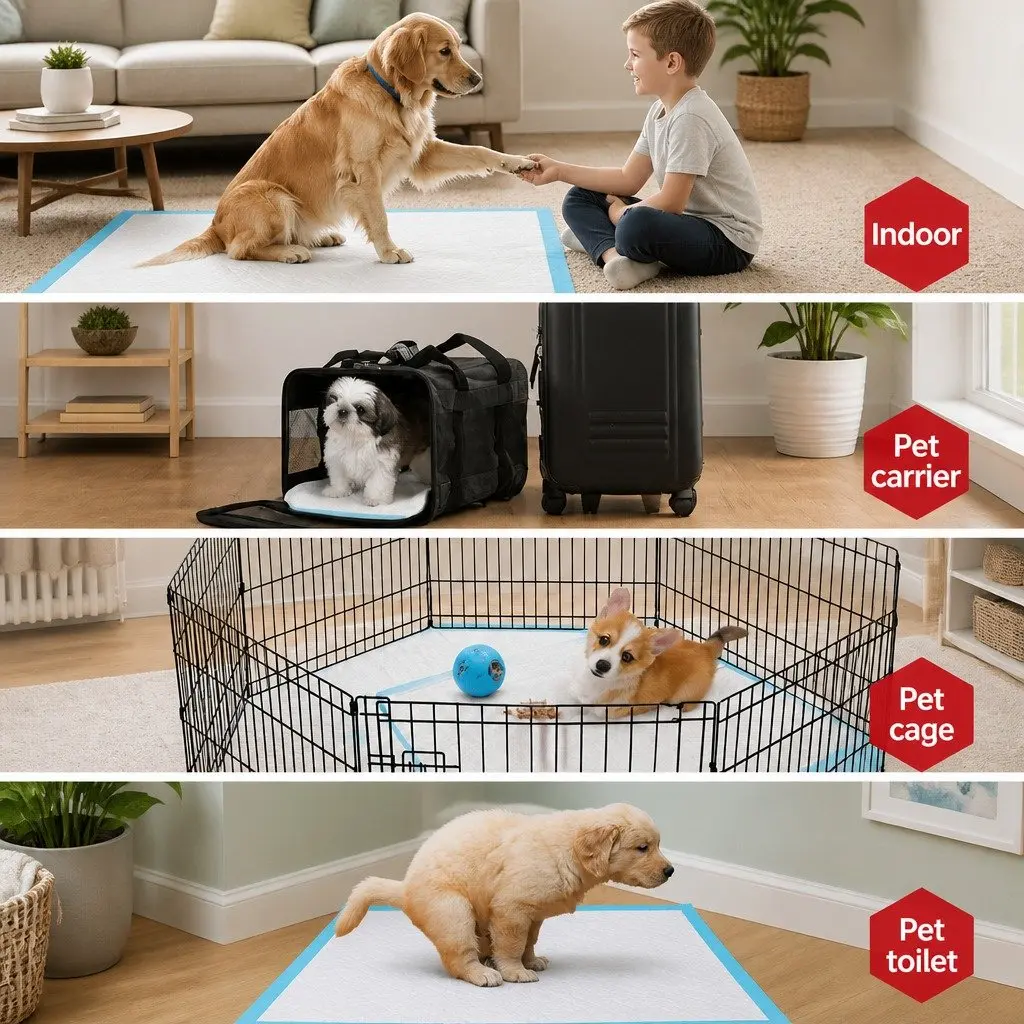 Pet Training Pads Absorbent 60x60cm Blue