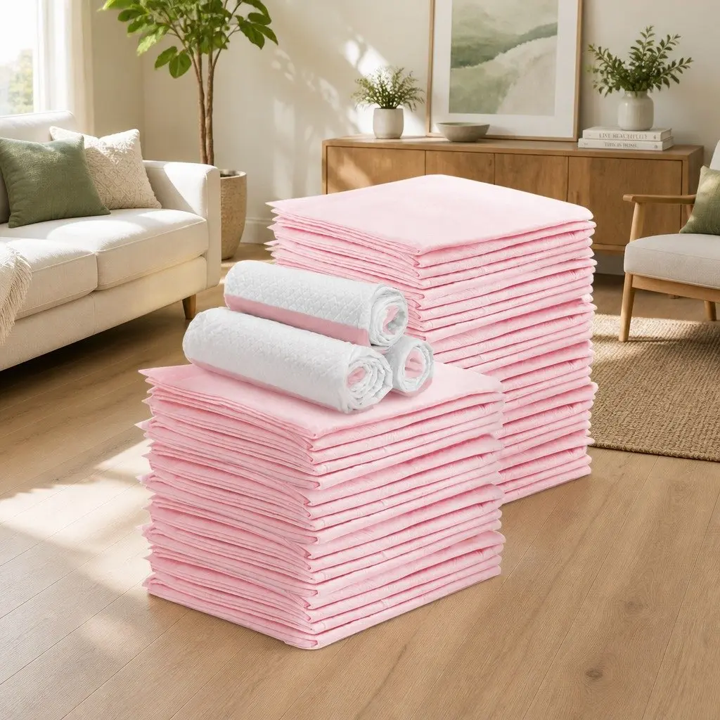 Dog Training Pads Non-woven Fabric 60x60cm Pink