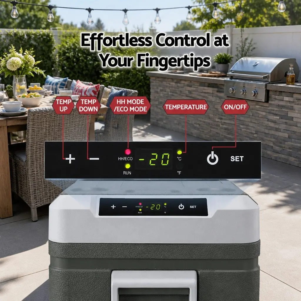 50L Portable Fridge Freezer for Outdoor Use