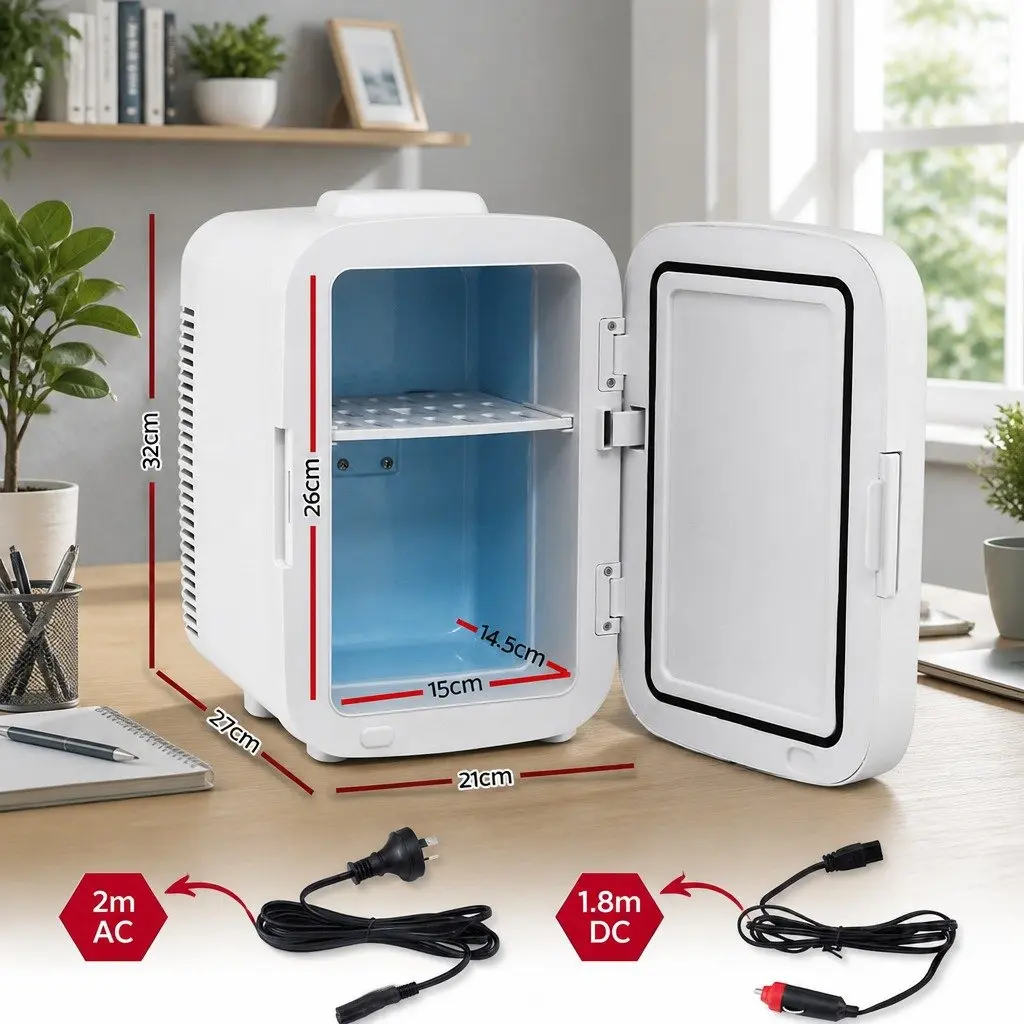 Electric Cooler and Warmer Mini Fridge White