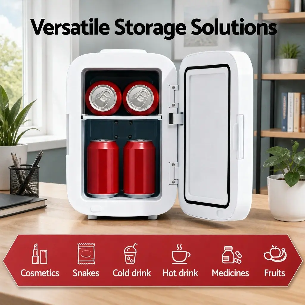 Electric Cooler and Warmer Mini Fridge White