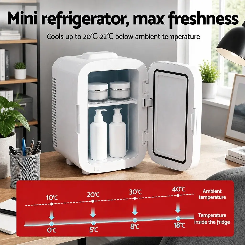 Electric Cooler and Warmer Mini Fridge White