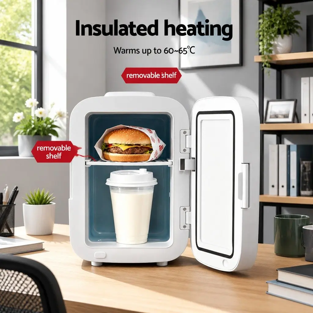 Electric Cooler and Warmer Mini Fridge White