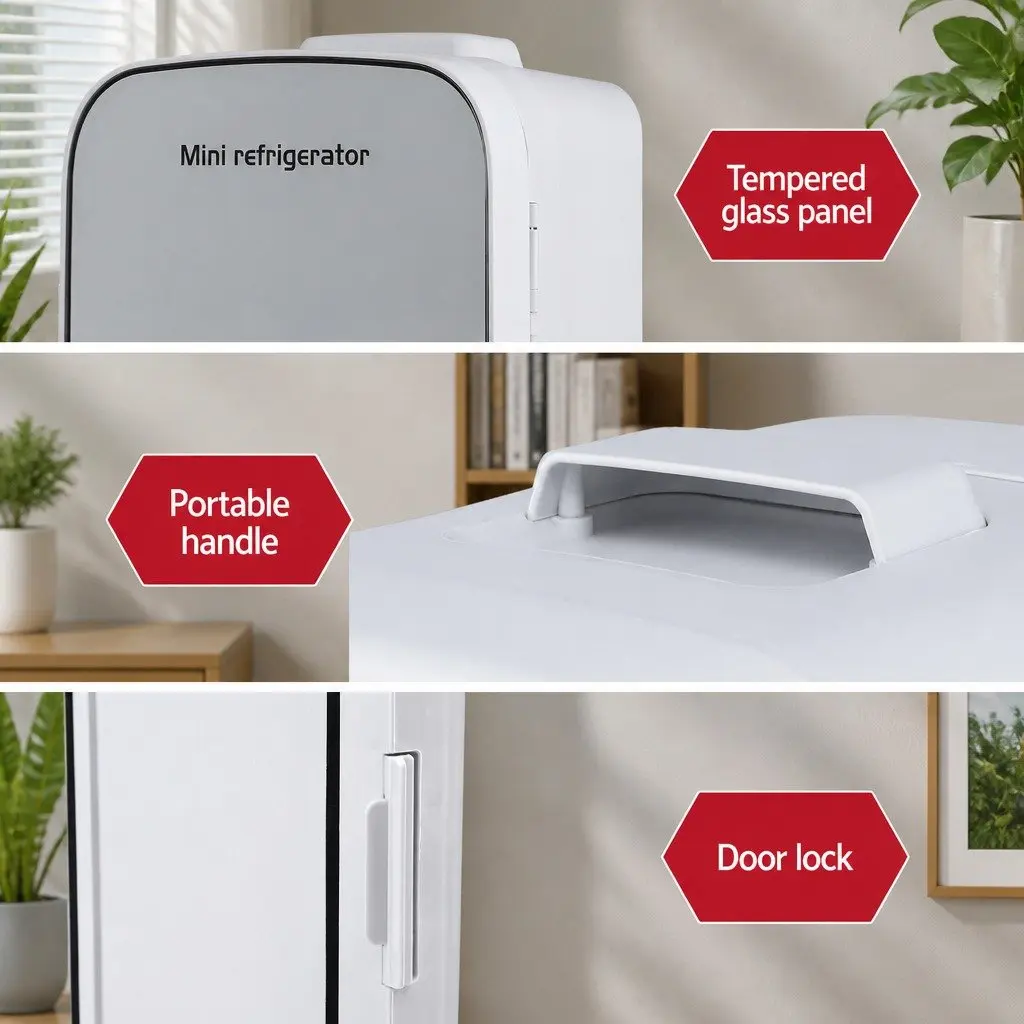Electric Cooler and Warmer Mini Fridge White