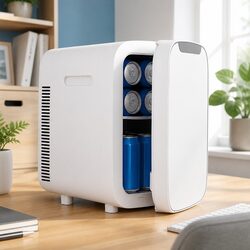 Mini Fridge Portable 12V 220V Electric Cooler Warmer Car Office White Compact