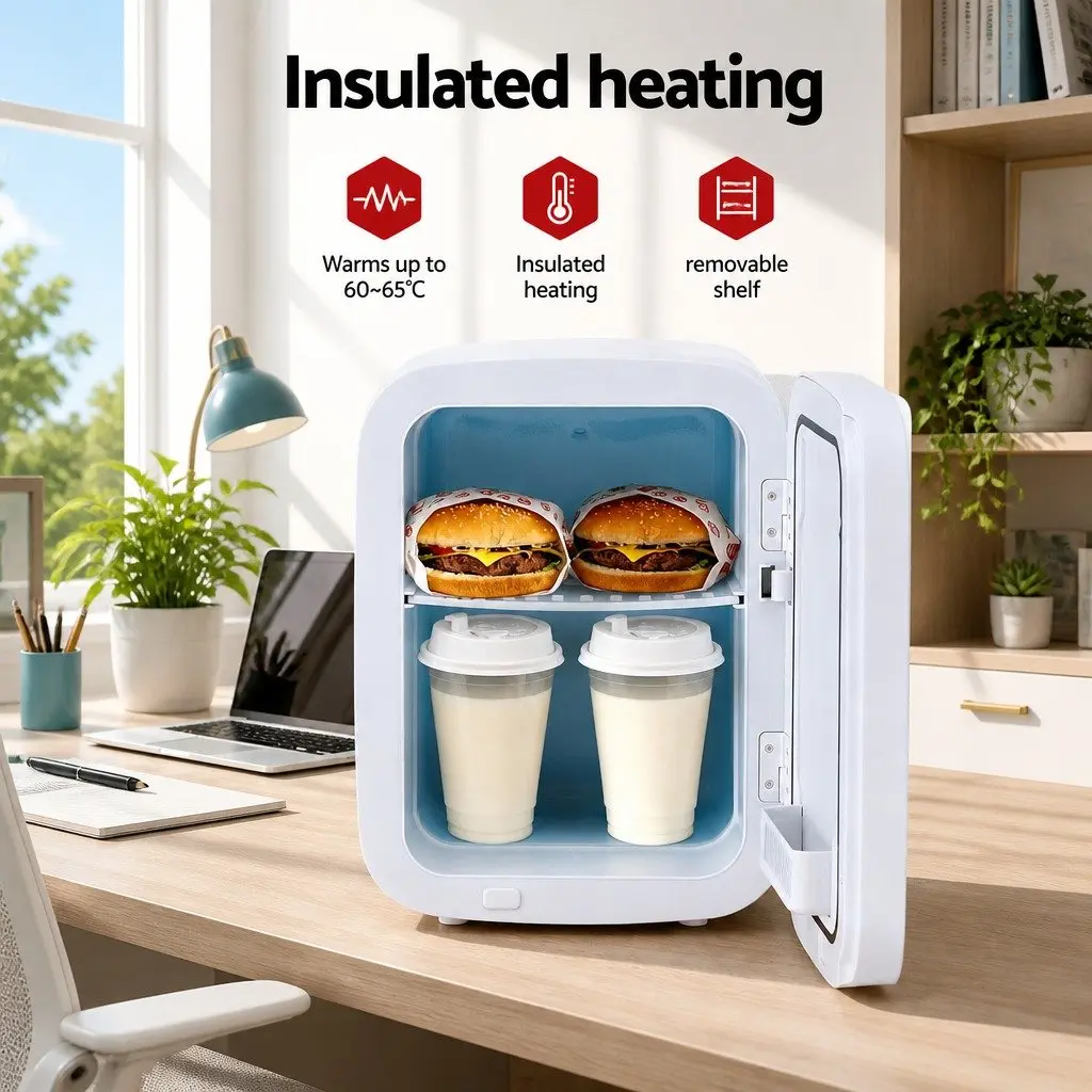 Portable Mini Fridge Compact Electric Cooler Warmer Dual Function 12V 220V White