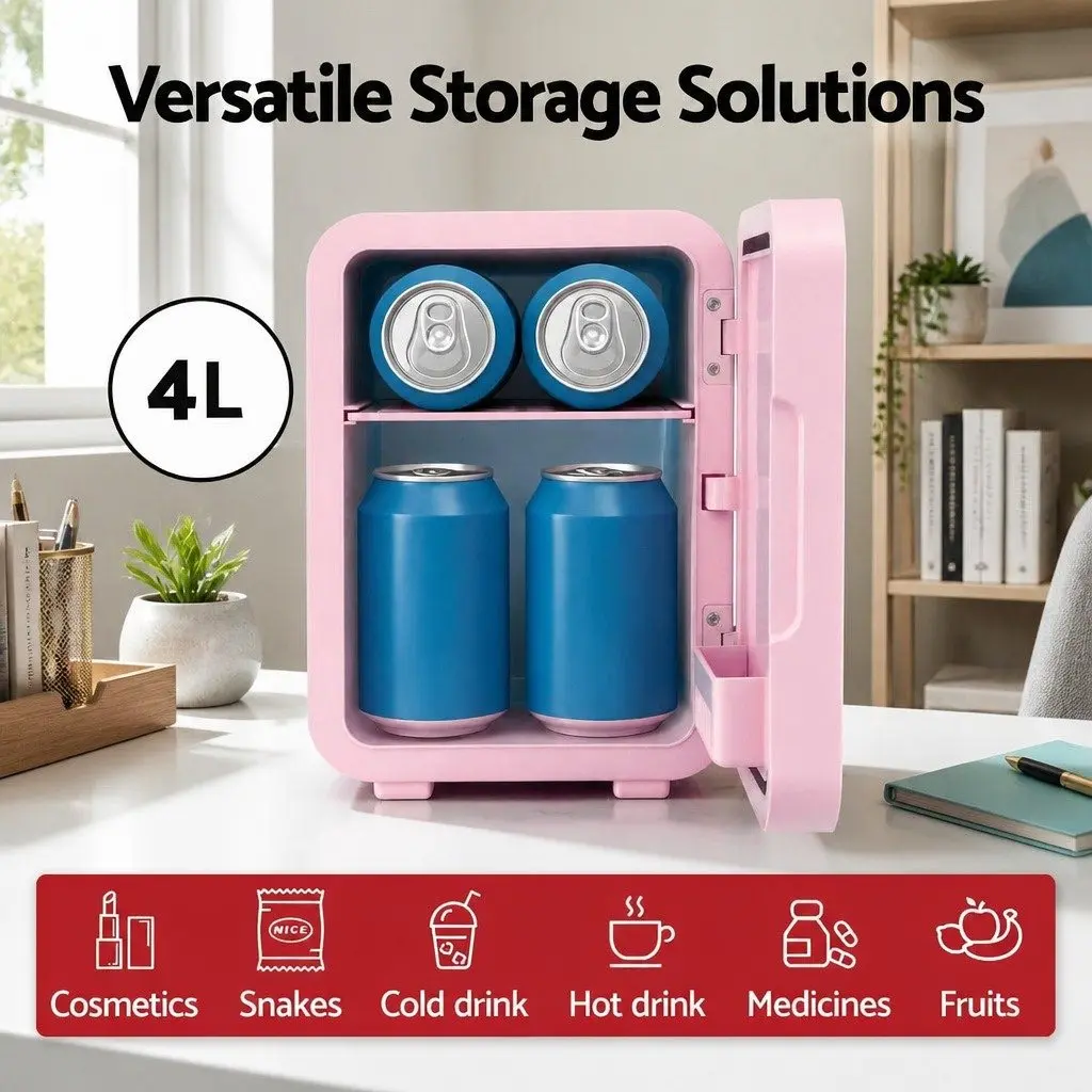 Mini Fridge PP 4L Pink