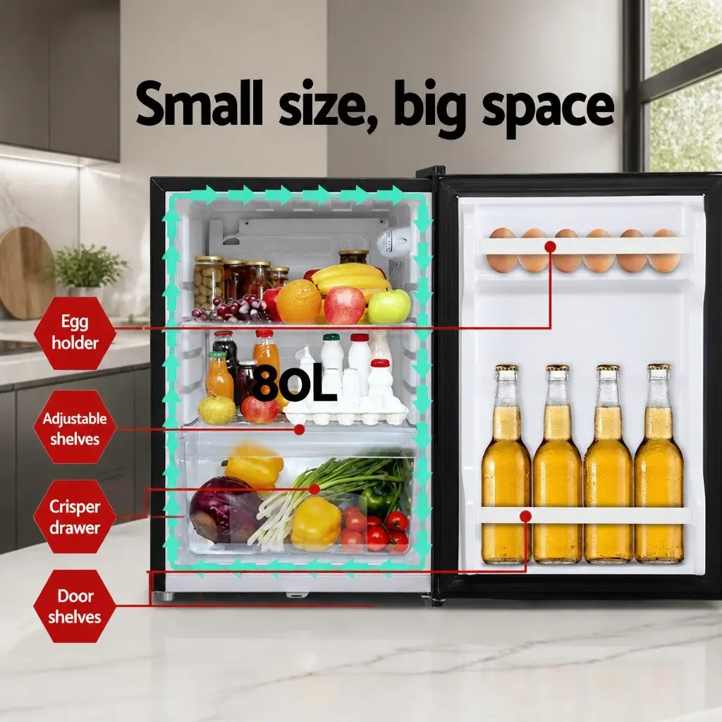 80L Portable Fridge Bar for Camping and Caravans