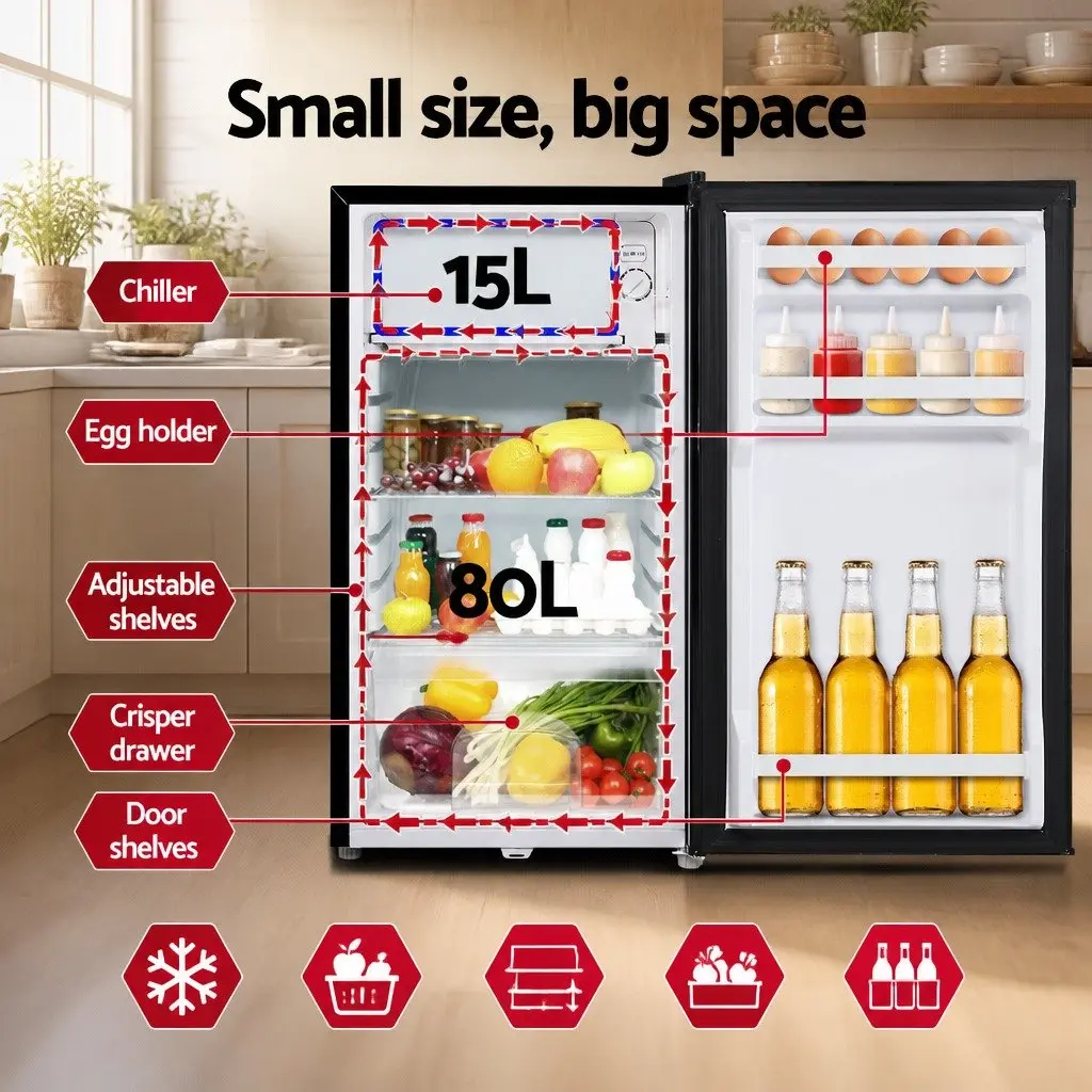95L Portable Fridge Freezer with Multiple Power Options