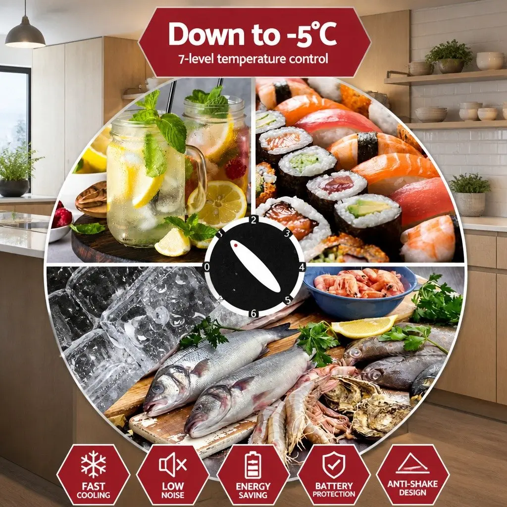95L Portable Fridge Freezer with Multiple Power Options