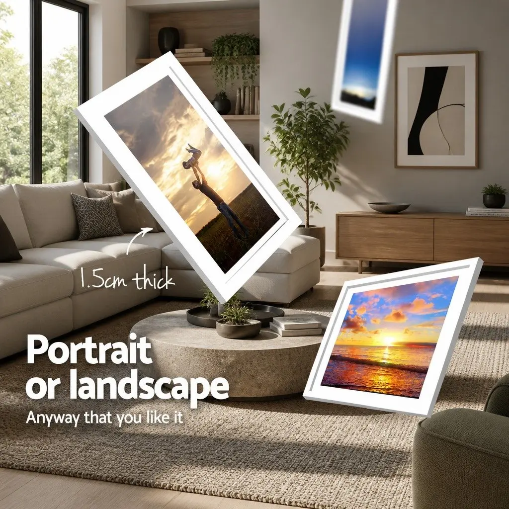 Photo Frame Set Polymer White Multiple Sizes 3.5x5 4x6 5x7 8x10