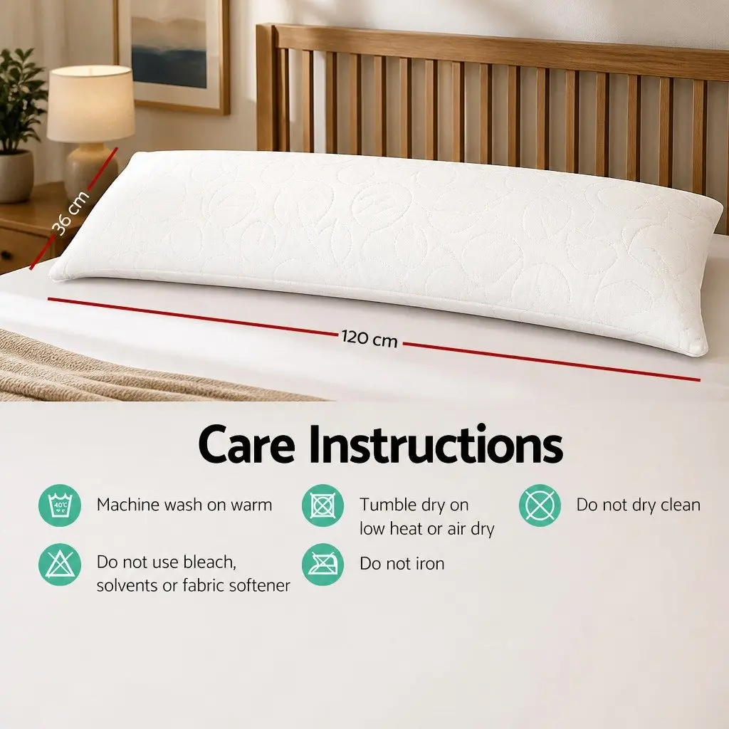 Memory Foam Body Support Pillow with Bamboo Cover
