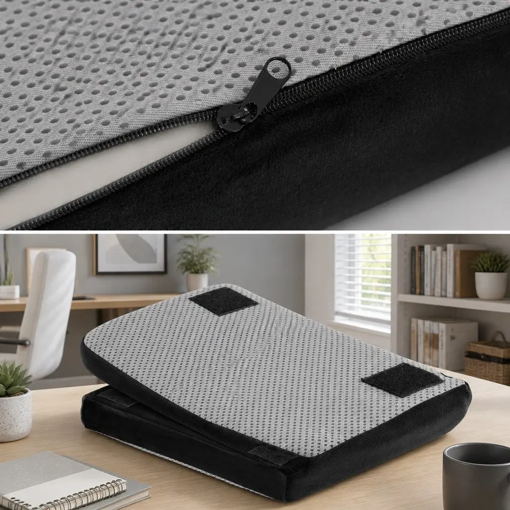 Ergonomic Adjustable Memory Foam Footrest Cushion