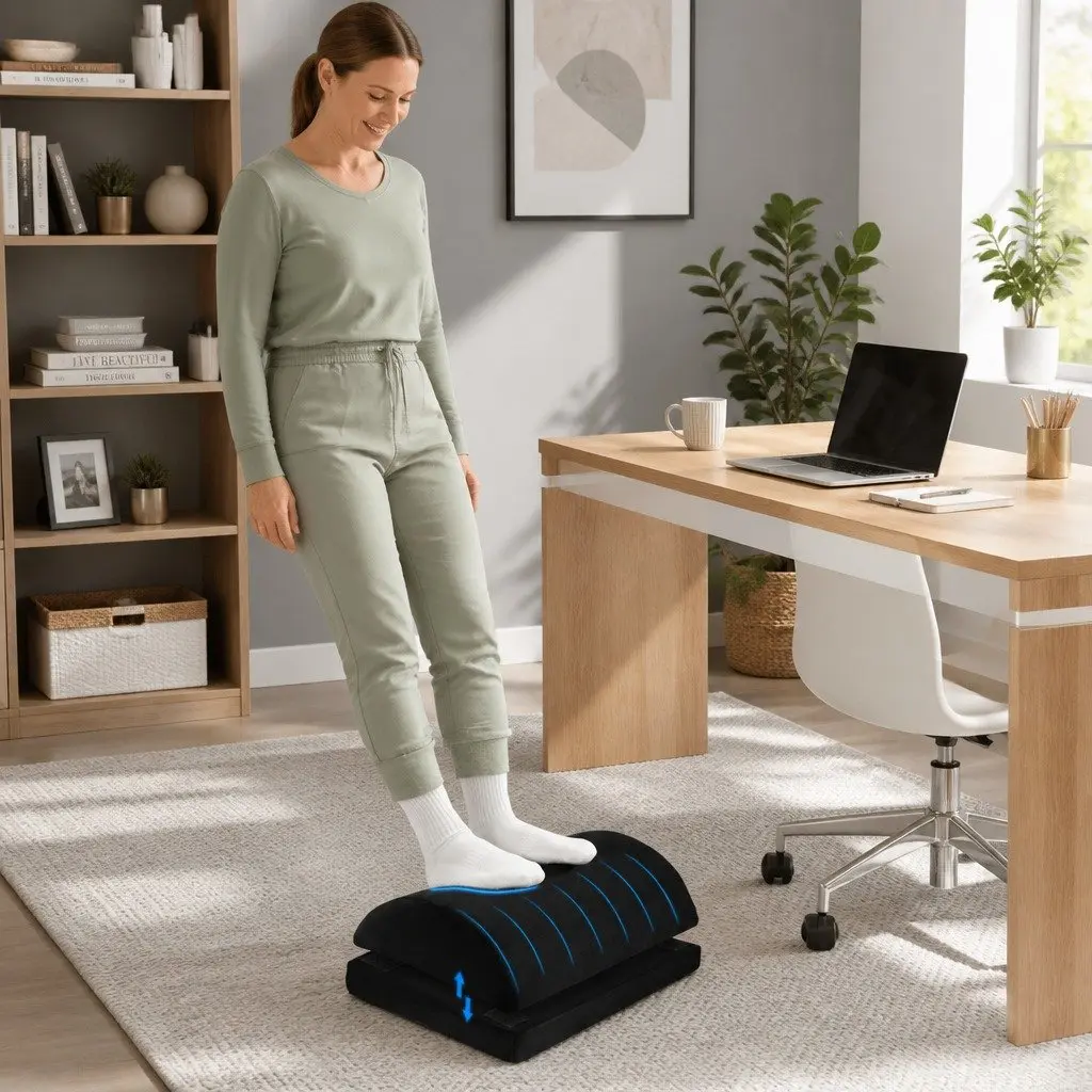 Ergonomic Adjustable Memory Foam Footrest Cushion