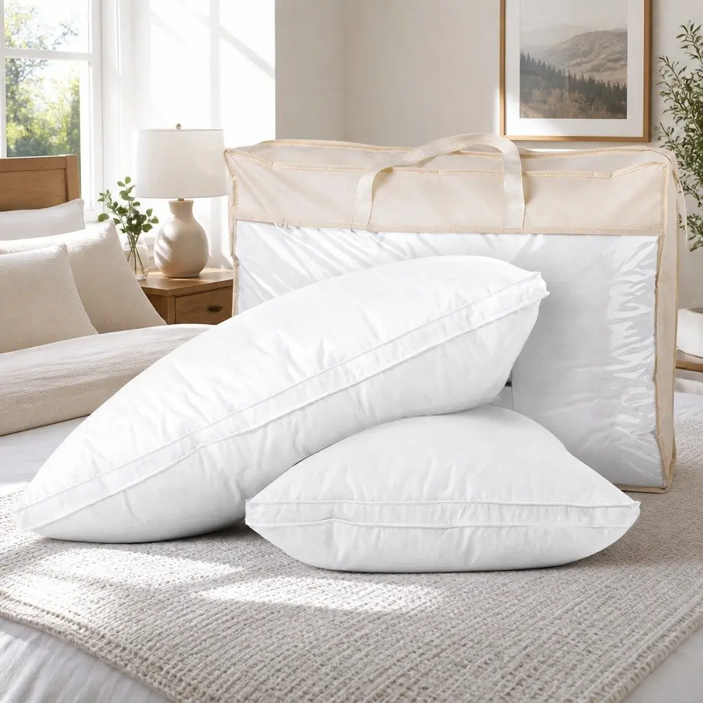 Goose Feather Down Pillow Twin Pack