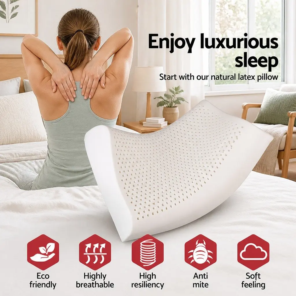 Contour Latex Pillow Twin Pack with 2-Zone Support