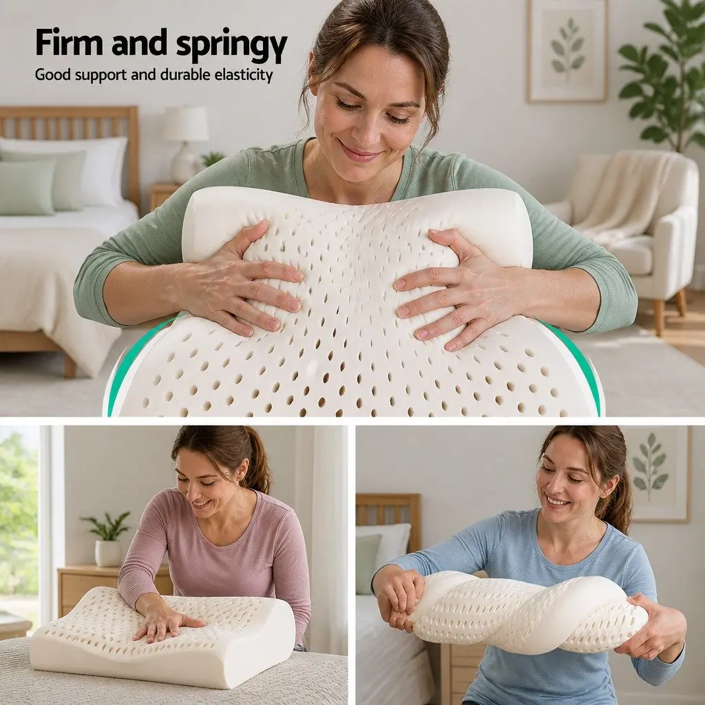 Contour Latex Pillow Twin Pack with 2-Zone Support