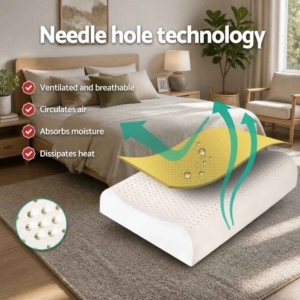 Contour Latex Pillow Twin Pack with 2-Zone Support