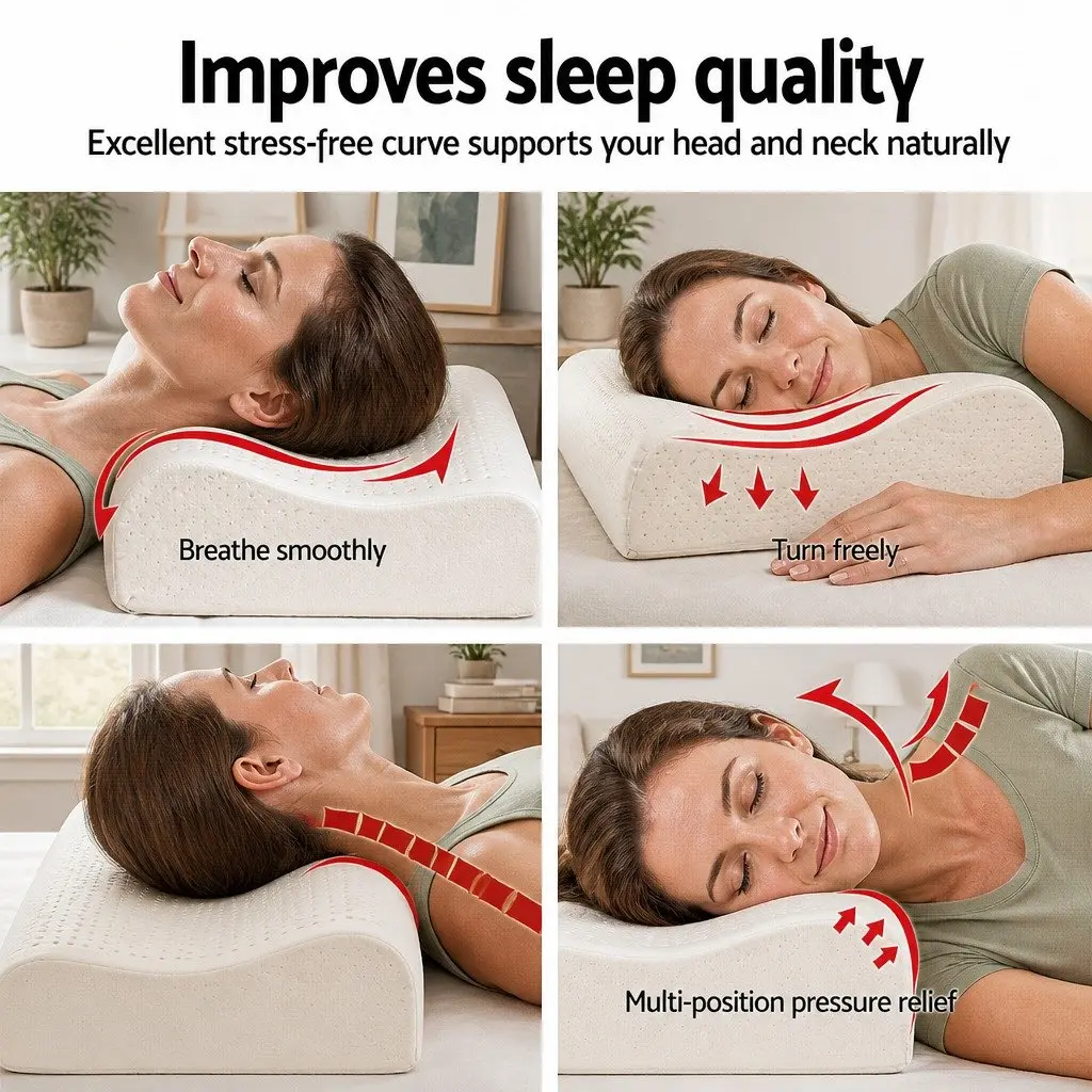 Contour Latex Pillow Twin Pack with 2-Zone Support
