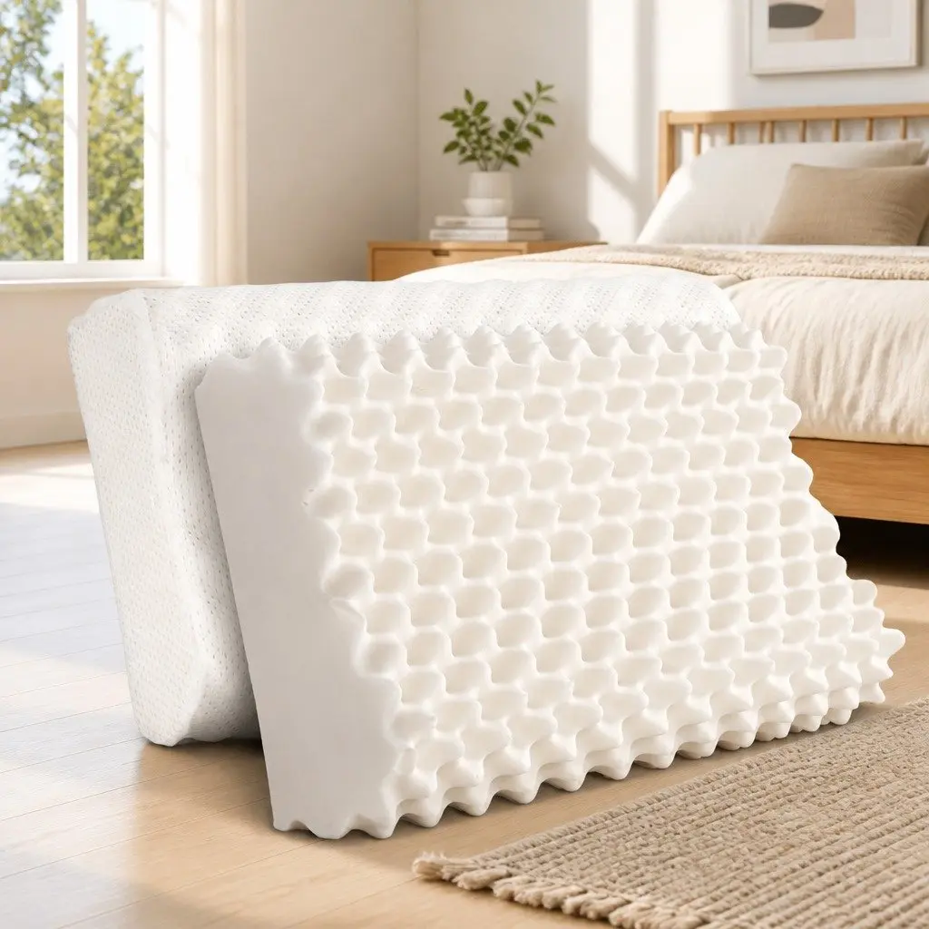 Natural Latex Pillow Twin Pack for Optimal Support