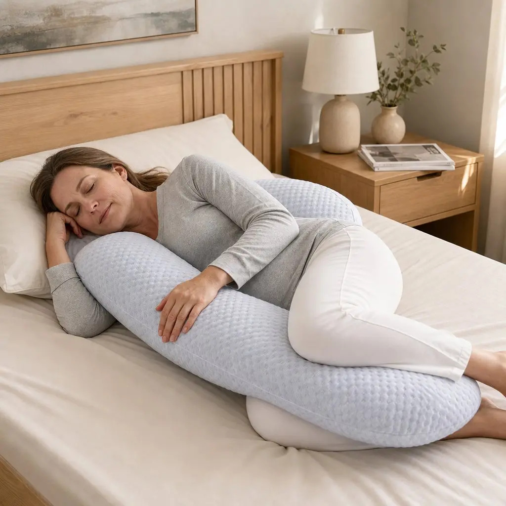 Adjustable Cooling Body Pillow for Maternity Support