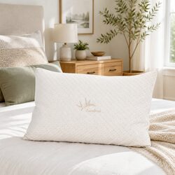 High-Quality Memory Foam Pillow Twin Pack with Bamboo Cover