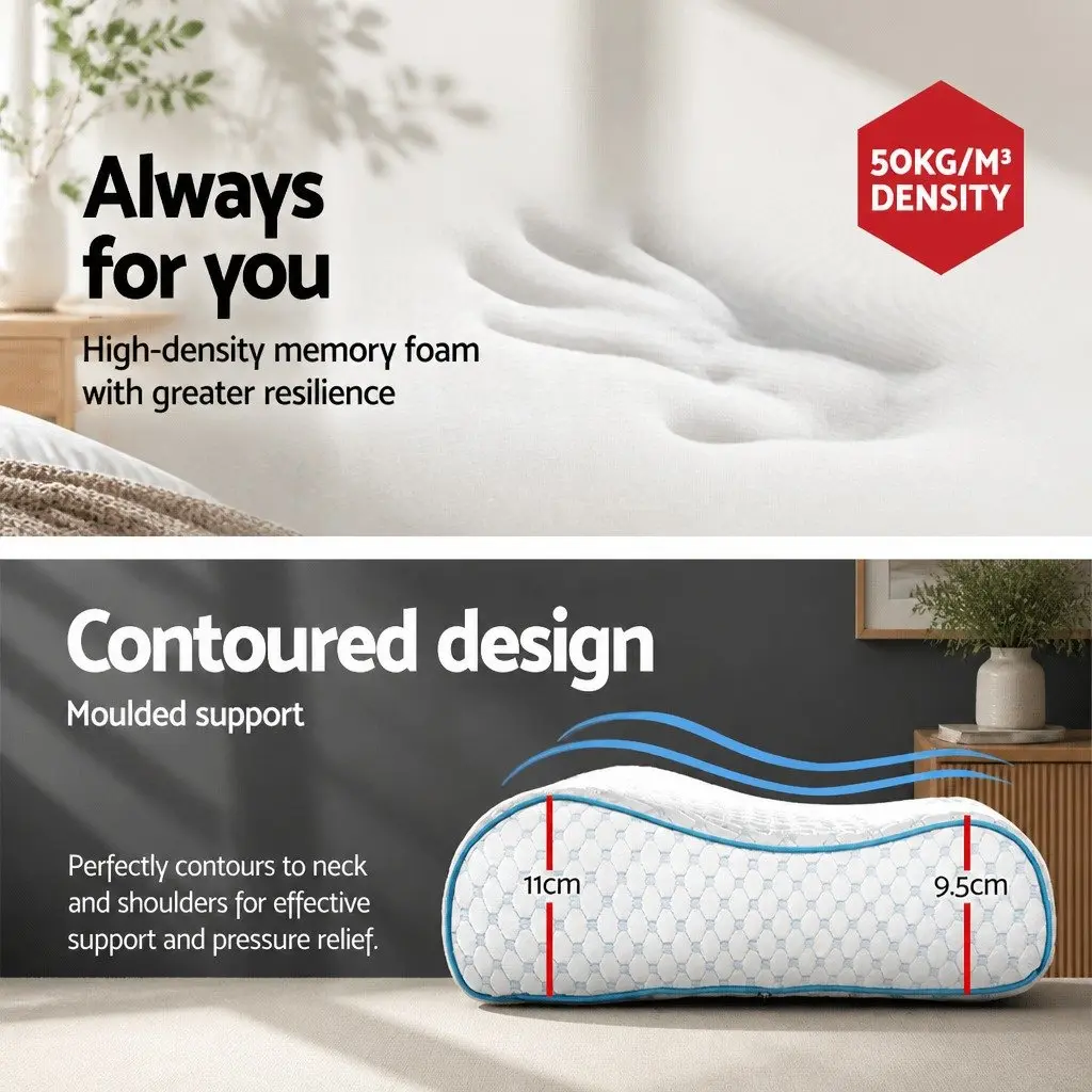 Memory Foam Contour Pillow with Cool Gel Cover